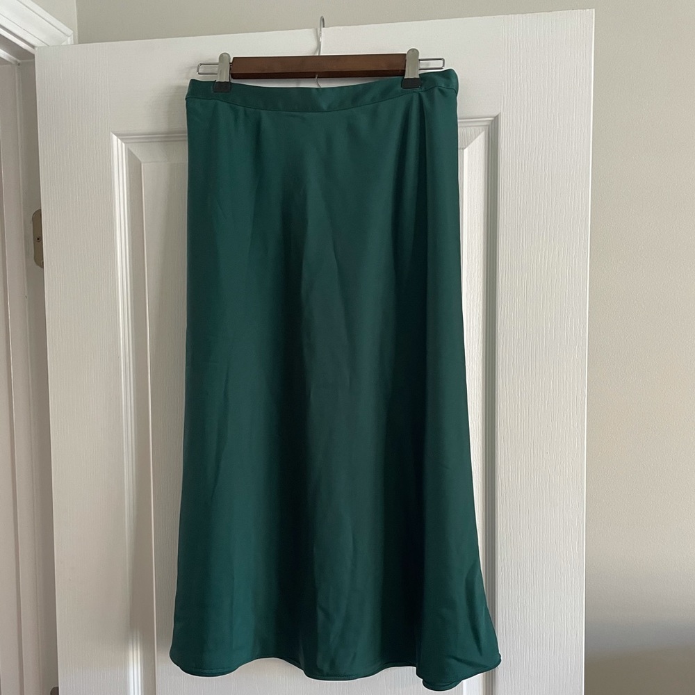 JCrew Forest Green A-line skirt